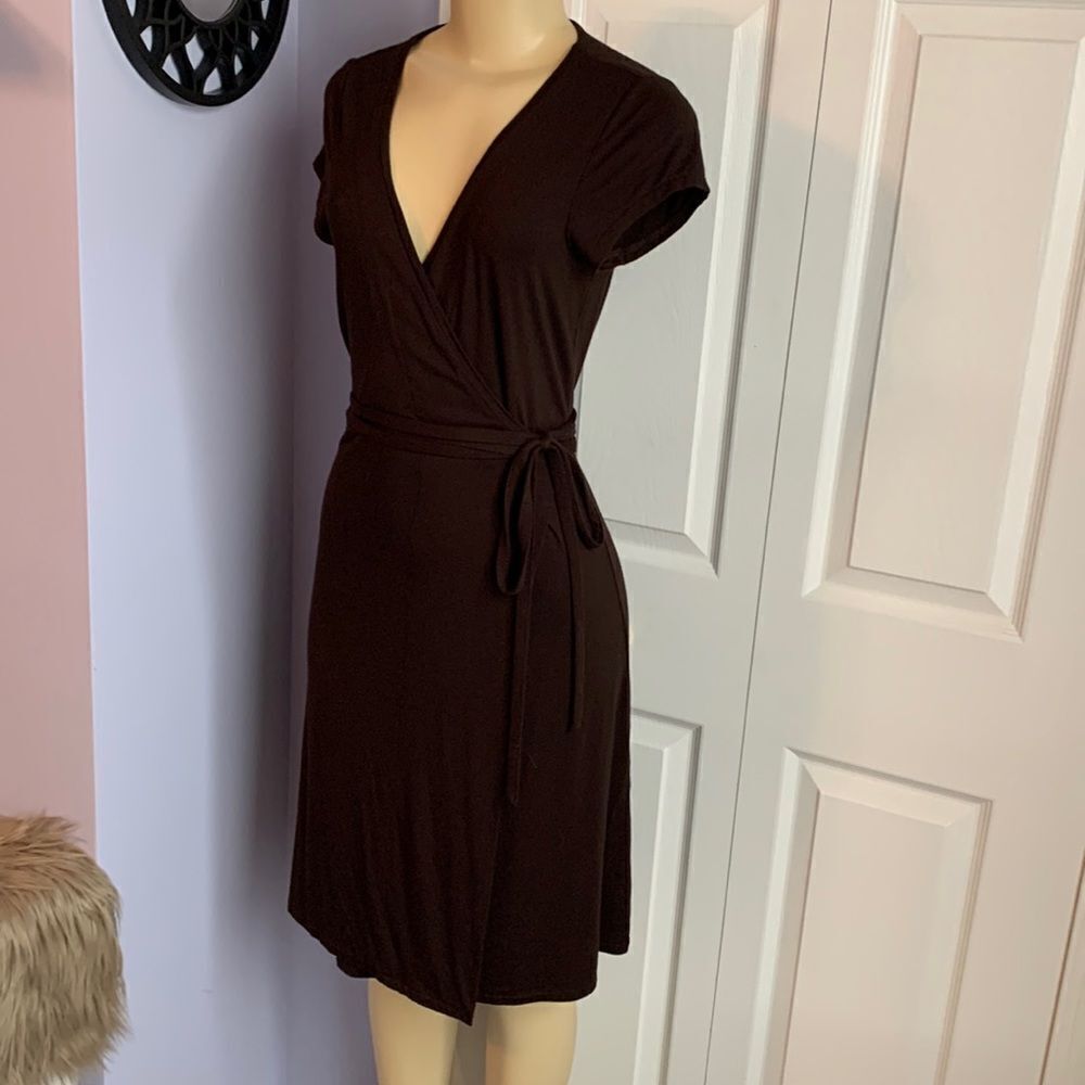 J. Crew Wrap Dress Midi Casual Dressy Party Dinner S Mocha